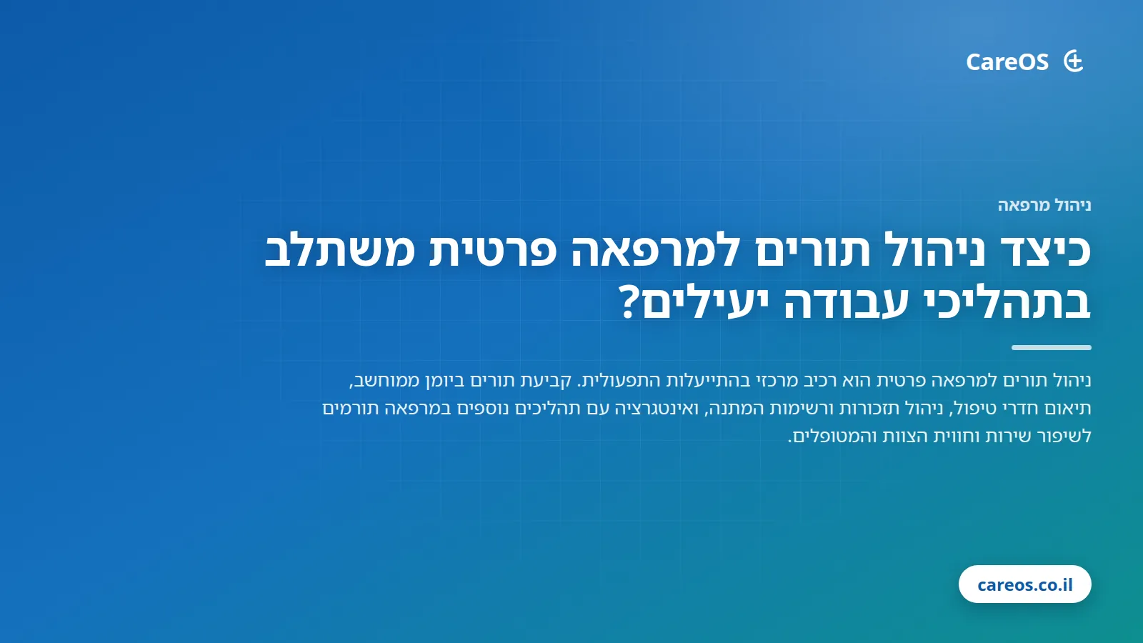 כיצד ניהול תורים למרפאה פרטית משתלב בתהליכי עבודה יעילים?